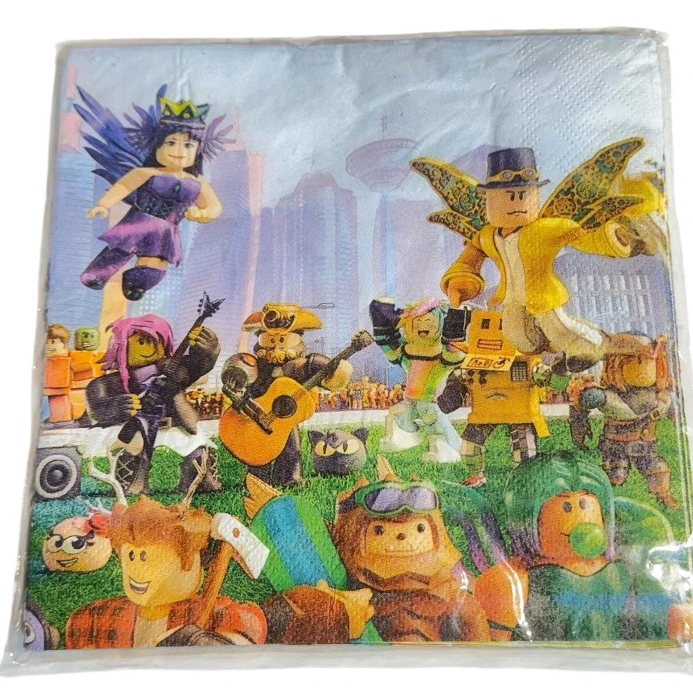 Roblox Party Napkins Gaming Character Birthday Decor